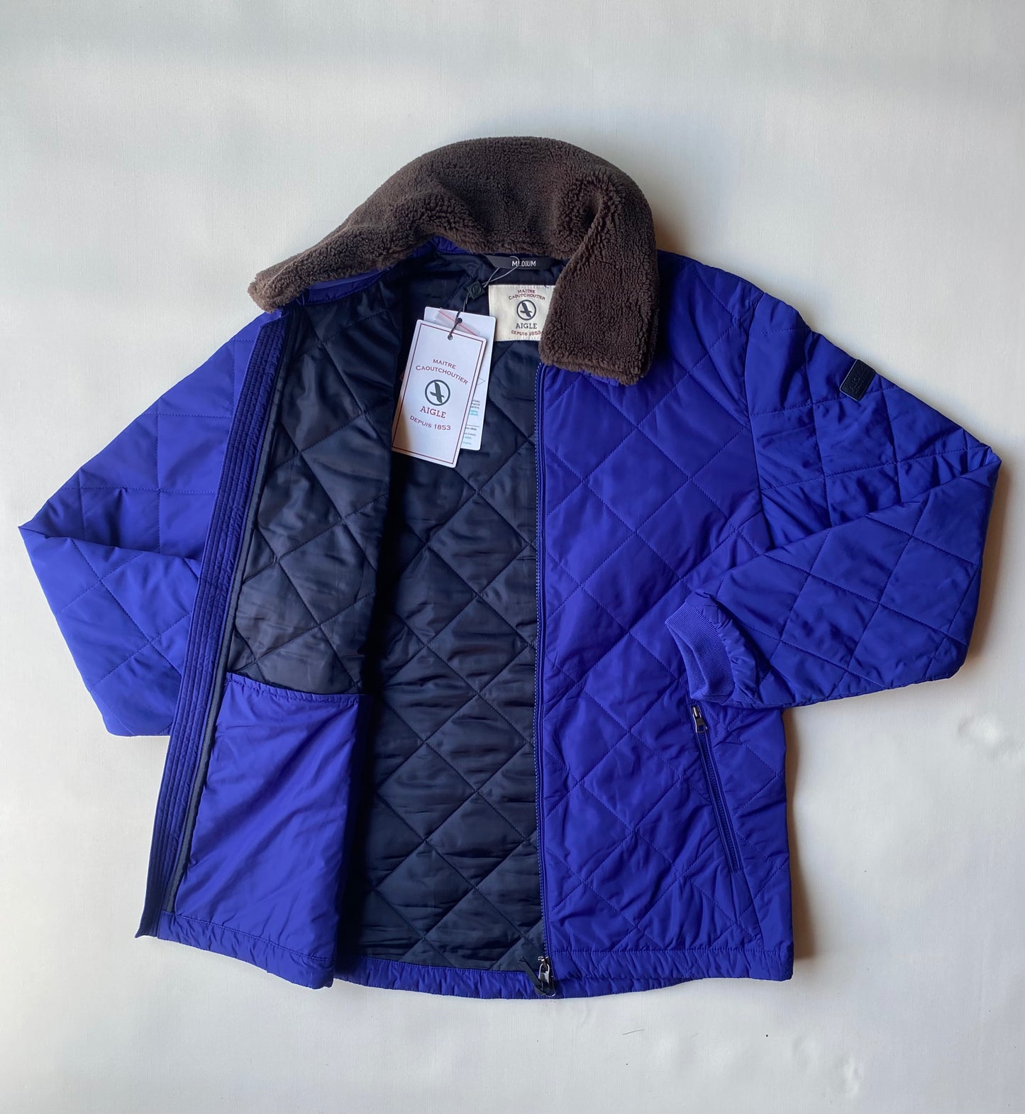 Veste matelassée Aigle, bleu, M